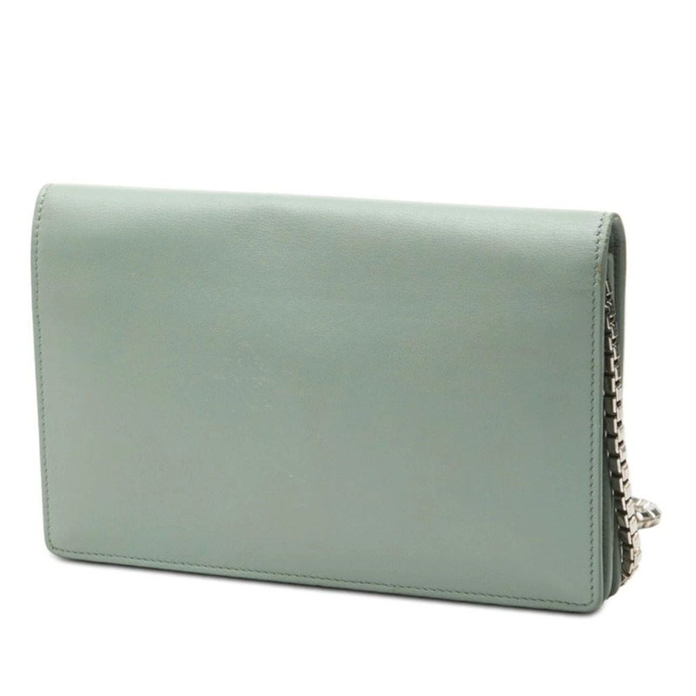 Balenciaga Chain Bag Blue Wallet Shoulder Leather